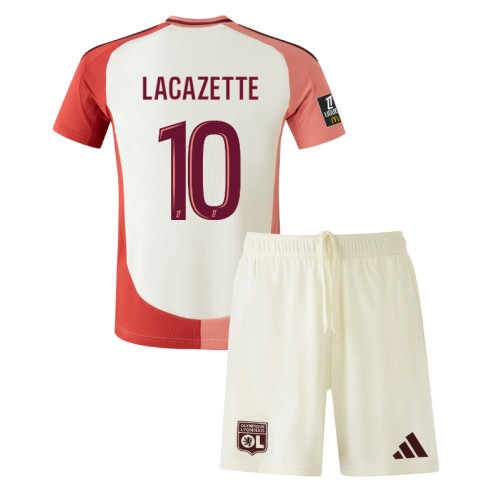 Fotbalové Dres Olympique Lyonnais Alexandre Lacazette #10 Dětské Alternativní 2024-25 Krátký Rukáv (+ trenýrky)